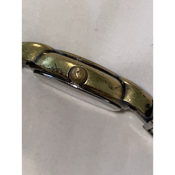 Fossil Watch Ladies Bracelet Two Tone Needs New Battery EC-8774 - Picture 5 of 5